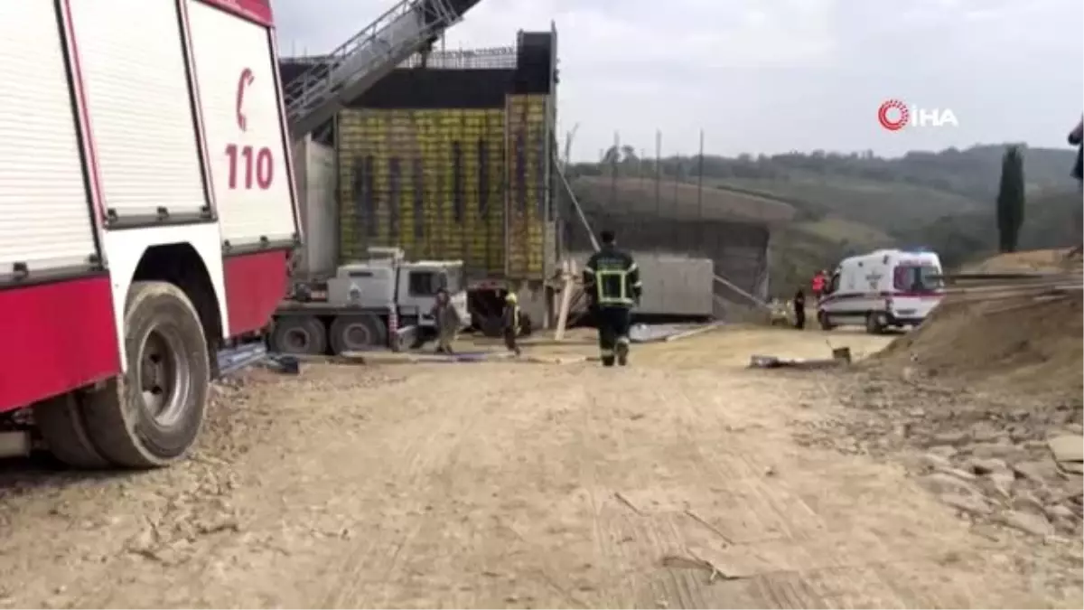 Kuzey Marmara Otoyolu inşaatında iskele çöktü: 3 işçi göçük altında kaldı