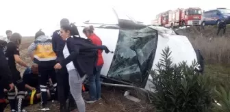 Tekirdağ'da otomobil takla attı: 3 yaralı