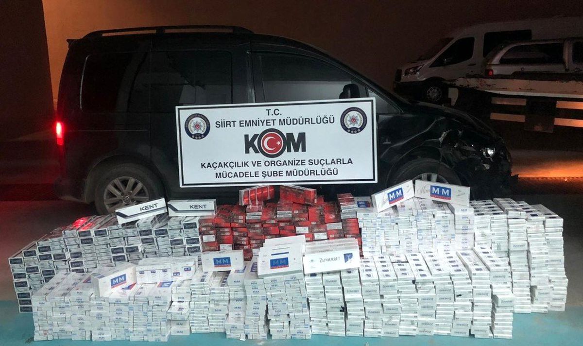 Siirt\'te 7 bin 150 paket kaçak sigara ele geçirildi