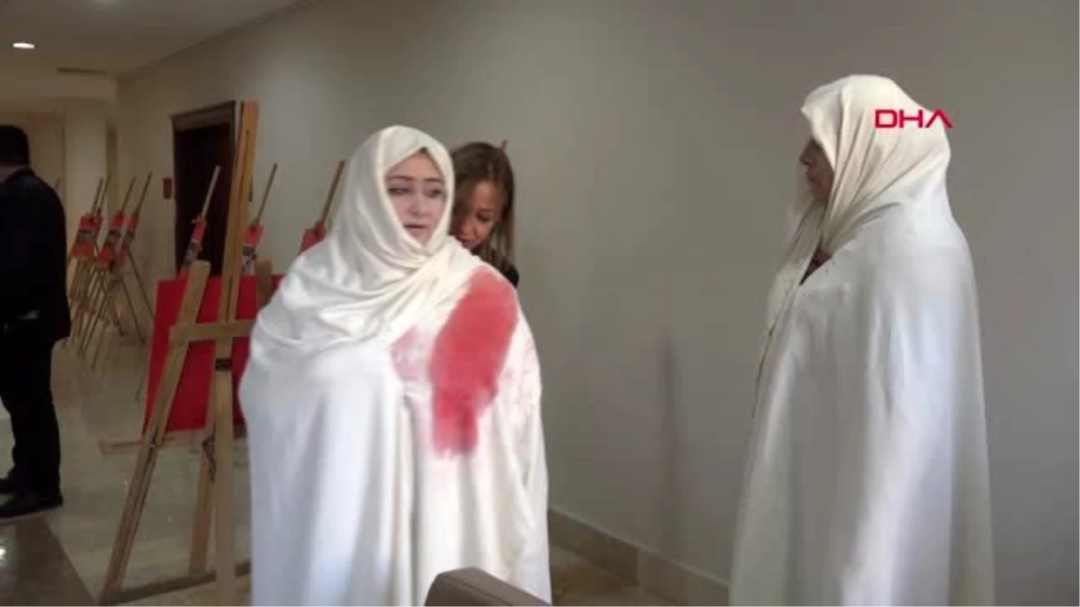 Adana-kefen giyerek, kadına şiddete dikkat çektiler