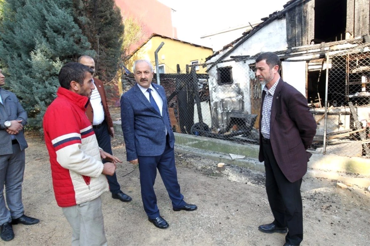 Başkan Büyükgöz\'den evi yanan vatandaşa destek