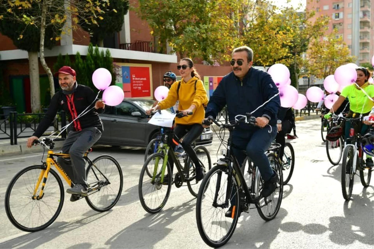 Başkan Çetin, şiddete karşı pedal çevirdi