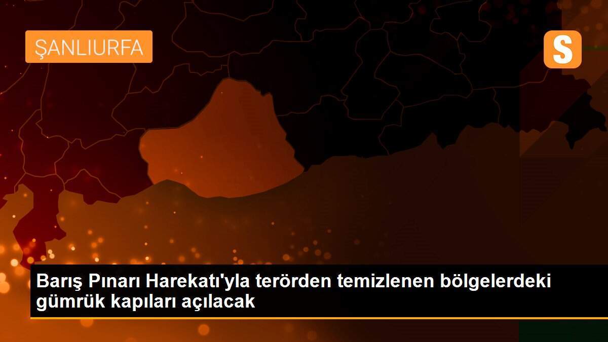 Barış Pınarı Harekatı\'yla terörden temizlenen bölgelerdeki gümrük kapıları açılacak