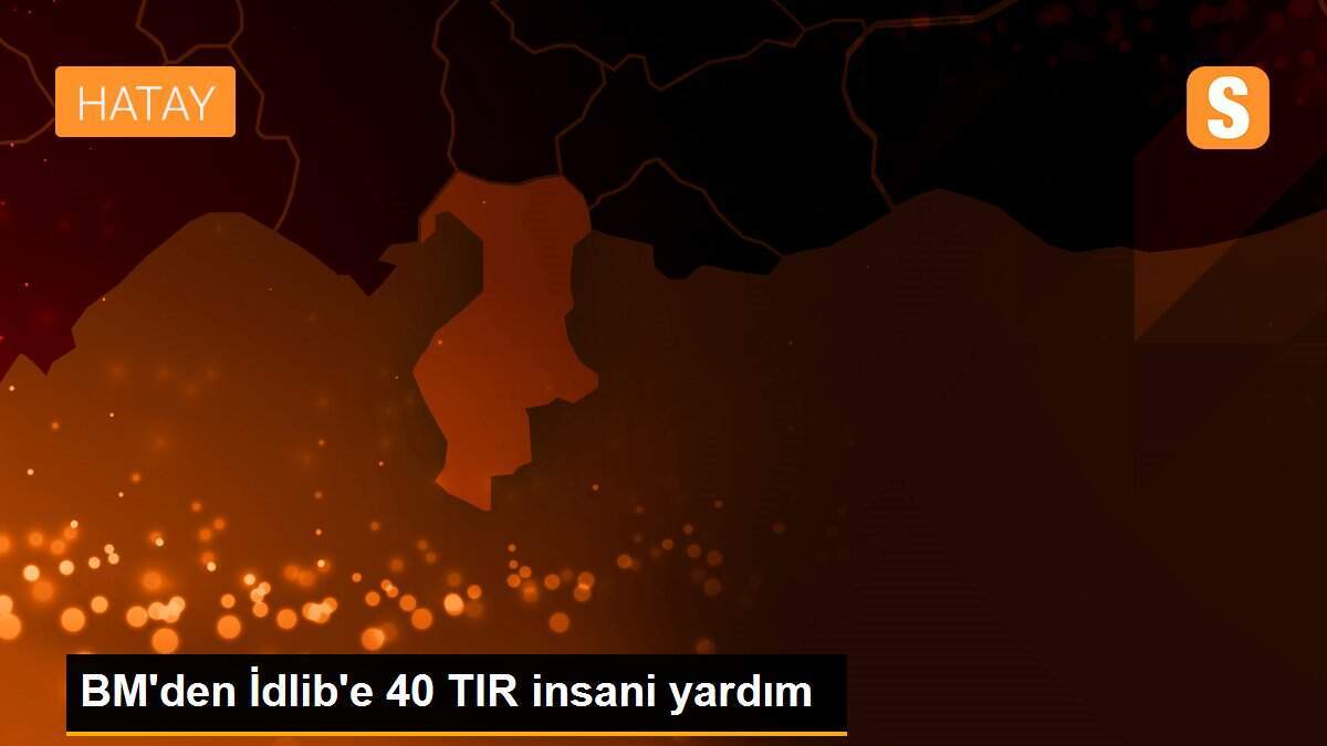 BM\'den İdlib\'e 40 TIR insani yardım