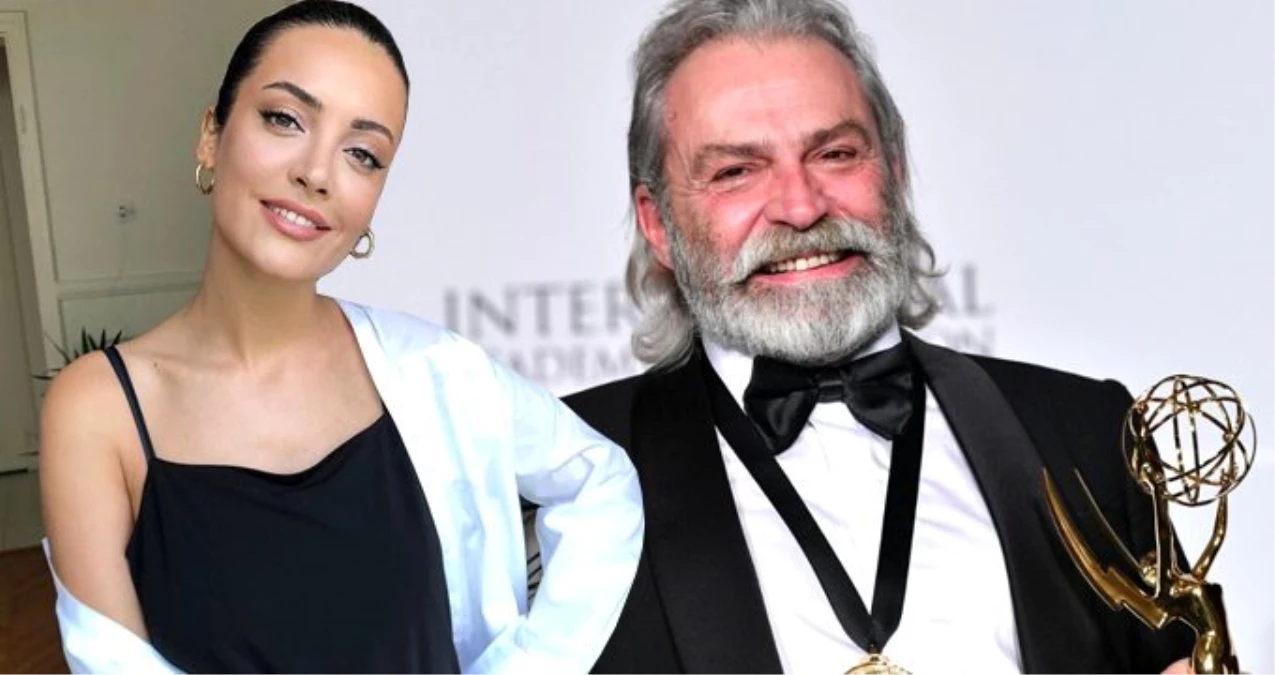 Emmy Ödülü alan Haluk Bilginer\'e İrem Sak\'tan yorum: Ödülün tozunu almaya gelirim