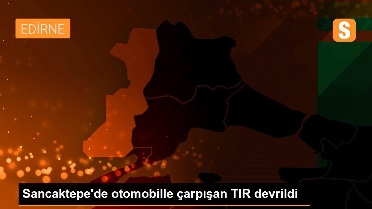 Sancaktepe\'de otomobille çarpışan TIR devrildi