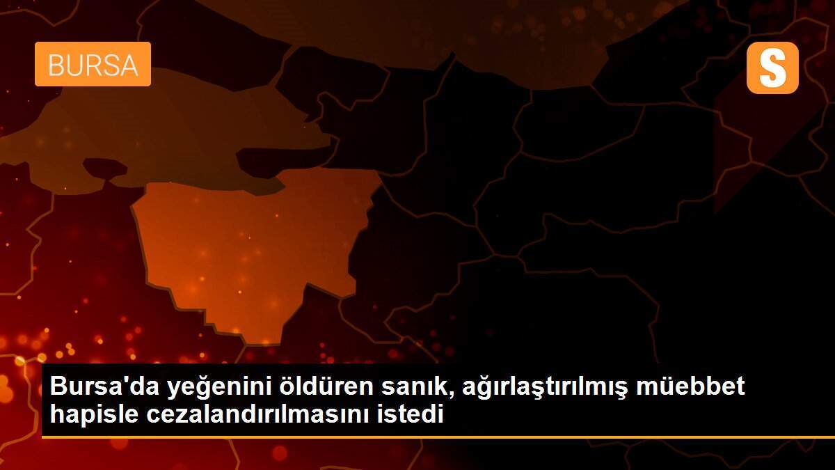 Bursa\'da yeğenini öldüren sanık, ağırlaştırılmış müebbet hapisle cezalandırılmasını istedi