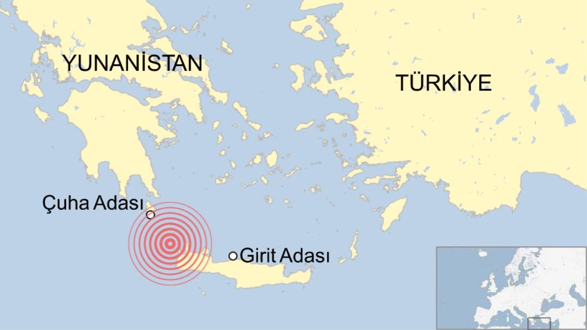 Girit\'te 6 büyüklüğünde deprem: Ölü, yaralı ve hasar bilgisi yok