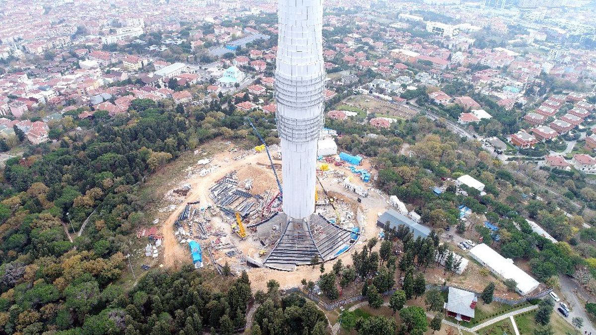 (Özel) İstanbul\'un sembolü olacak Çamlıca Kulesi\'nde sona yaklaşıldı
