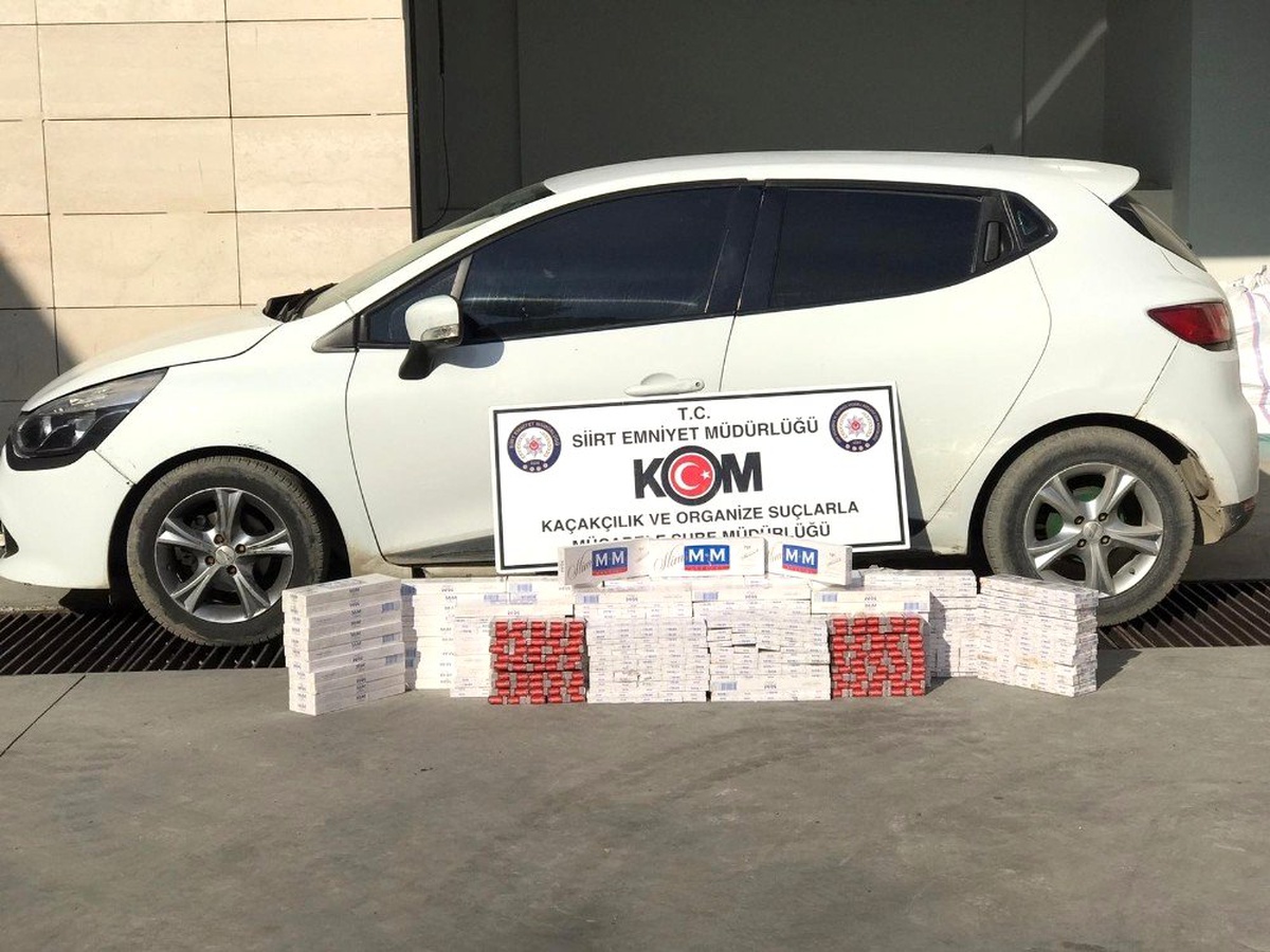 Siirt\'te bin 540 paket kaçak sigara ele geçirildi