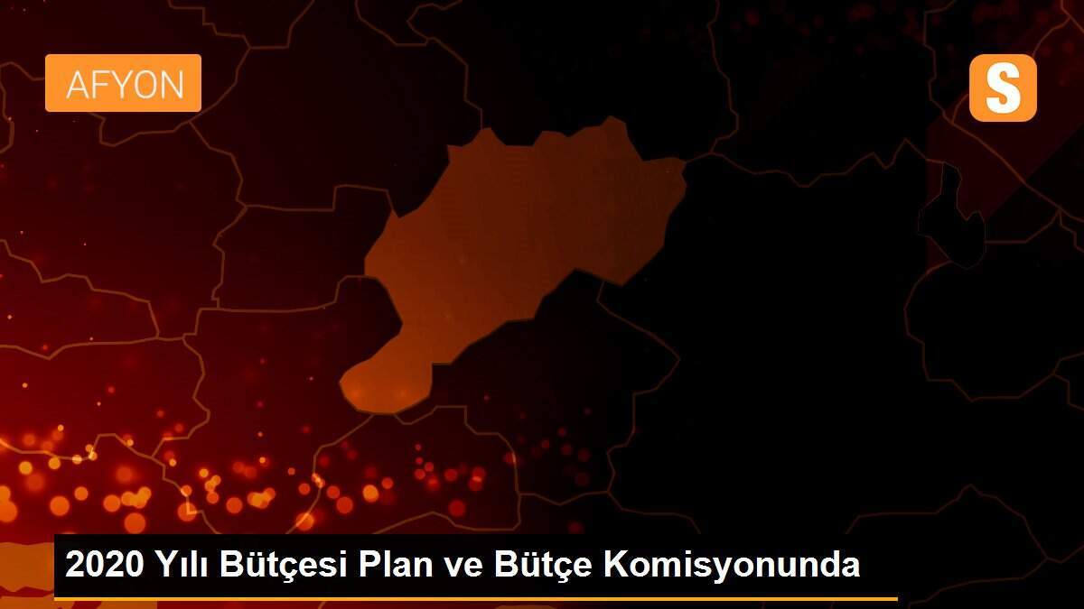 2020 Yılı Bütçesi Plan ve Bütçe Komisyonunda