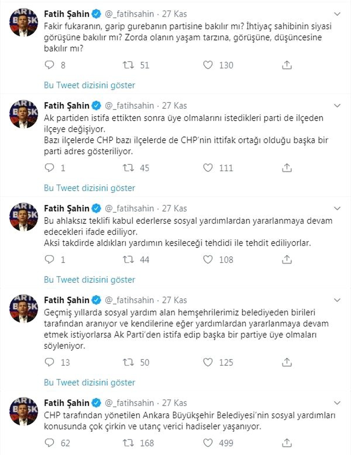 AK Parti\'li Şahin ile belediye arasında \'sosyal yardım\' tartışması