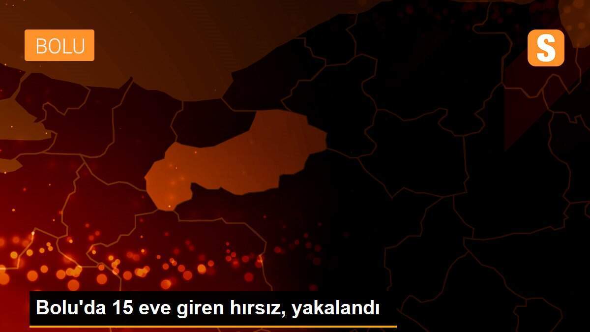 Bolu\'da 15 eve giren hırsız, yakalandı