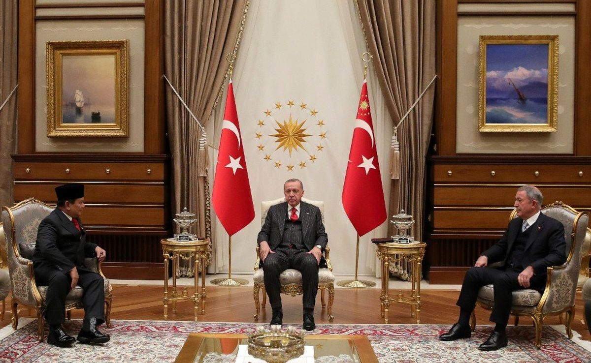 Cumhurbaşkanı Erdoğan, Endonezya Savunma Bakanını kabul etti