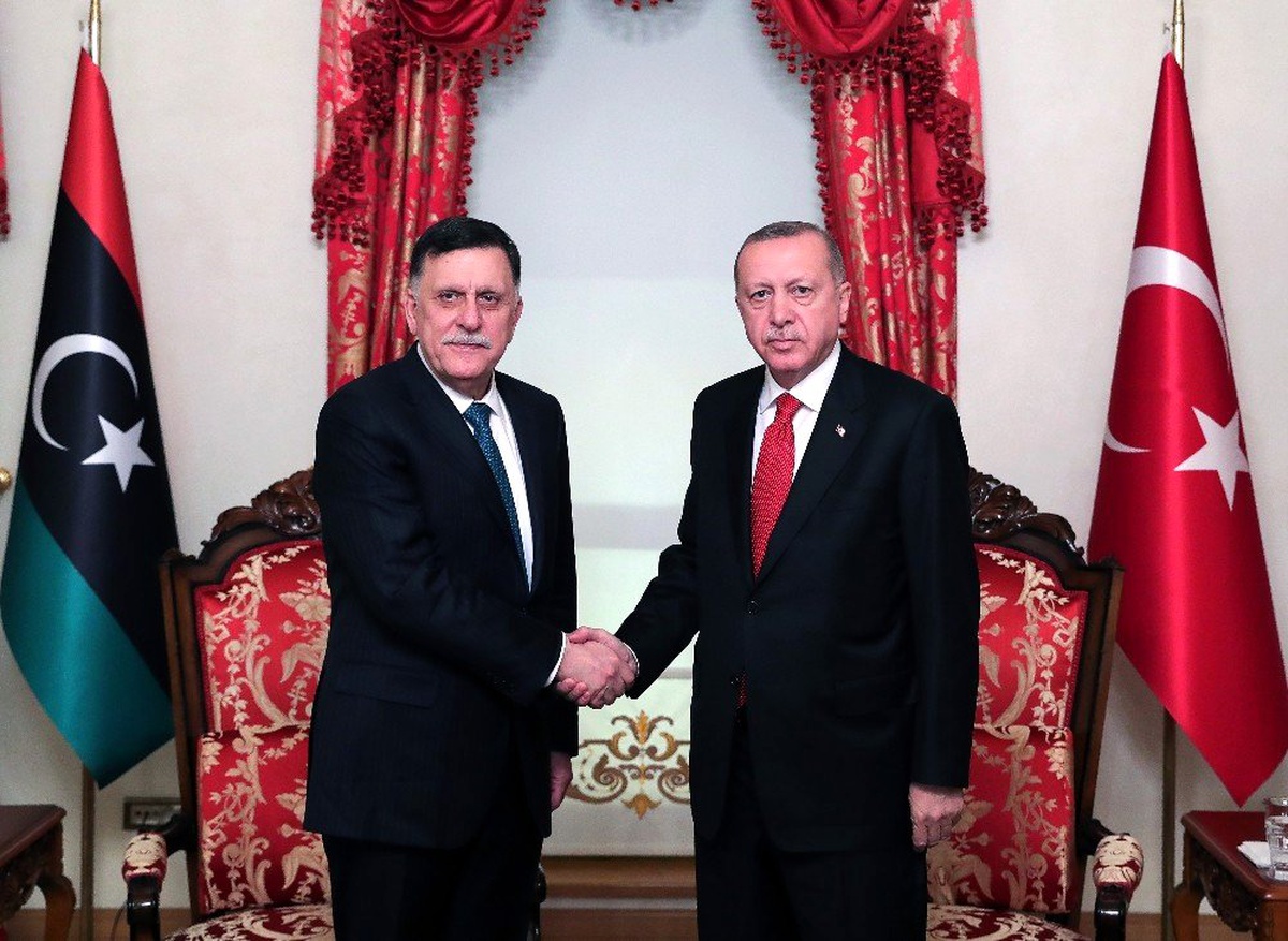 Cumhurbaşkanı Erdoğan, Sarraj\'ı kabul etti