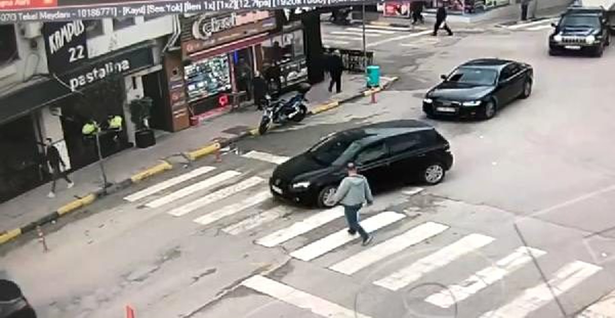 Yayalara yol vermeyen sürücülere kameradan ceza