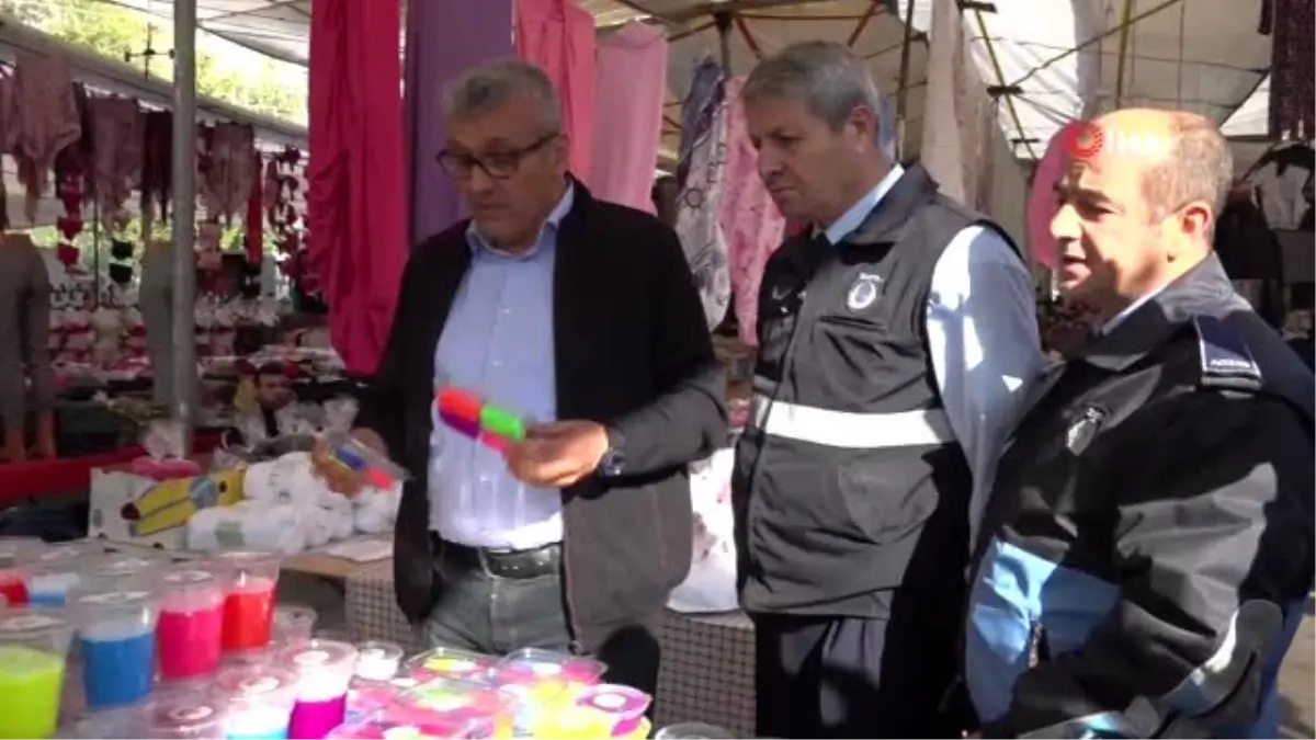 Zabıtaların "slime" mesaisi