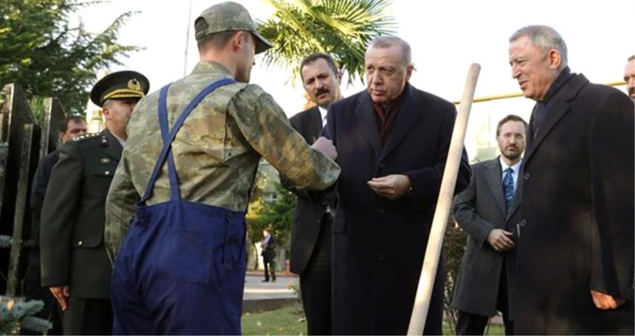 Cumhurbaşkanı Erdoğan, tezkeresine 10 gün kalan askere kalem hediye etti
