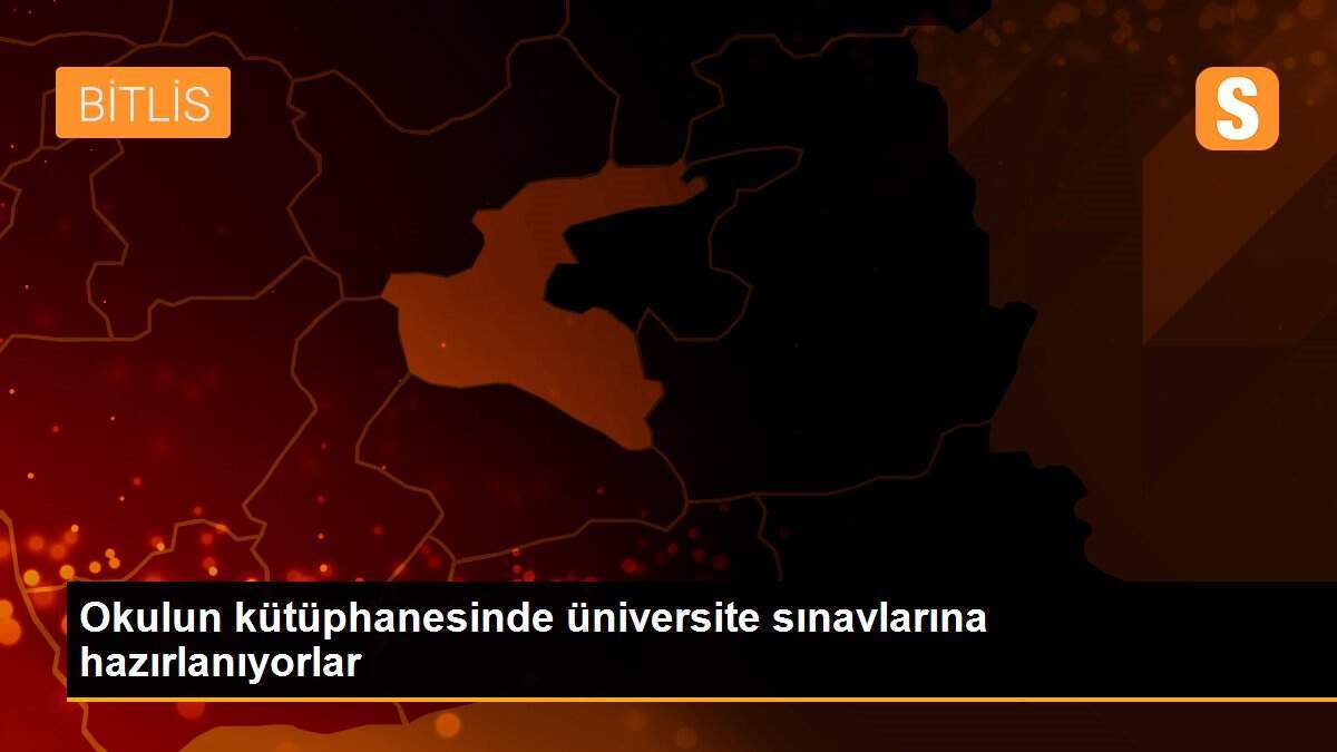 Okulun kütüphanesinde üniversite sınavlarına hazırlanıyorlar
