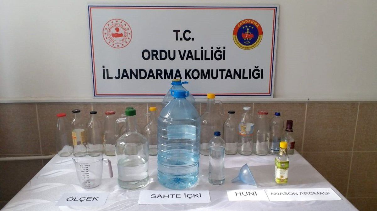 Ordu\'da kaçak içki imalathanesine baskın