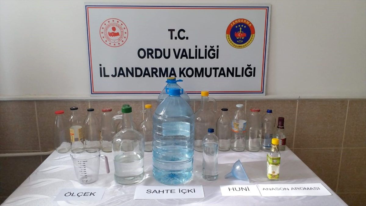 Ordu\'da kaçak içki operasyonunda bir kişi yakalandı