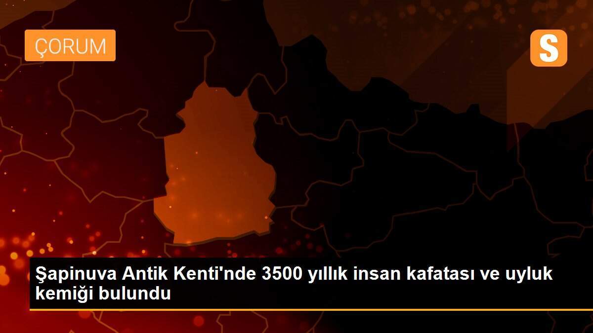 Şapinuva Antik Kenti\'nde 3500 yıllık insan kafatası ve uyluk kemiği bulundu