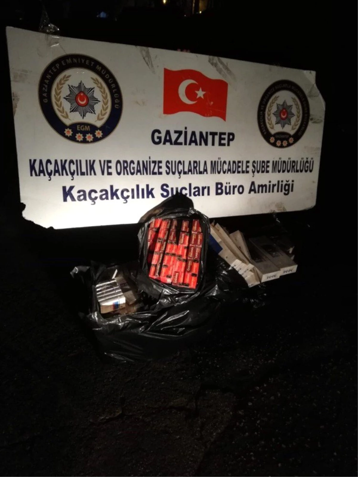 Gaziantep\'te 1290 paket kaçak sigara ele geçirildi