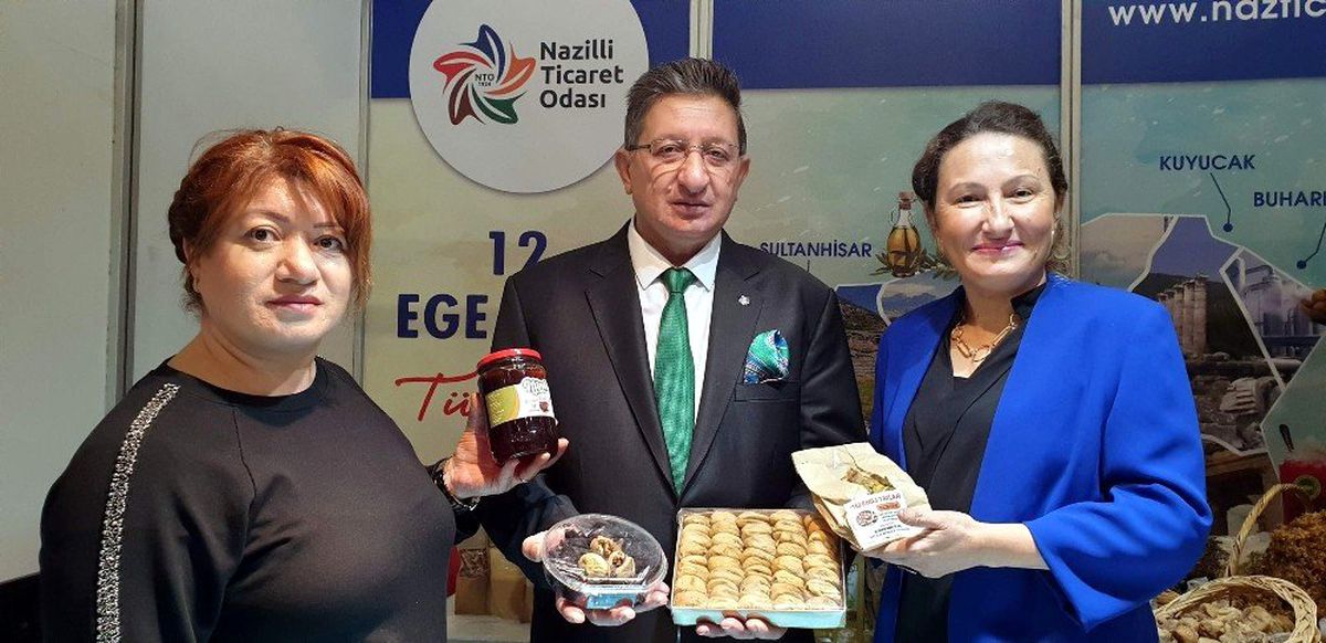 Nazilli Ticaret Odası incir cipsi ve kozalak reçelini Ankara\'da tanıttı