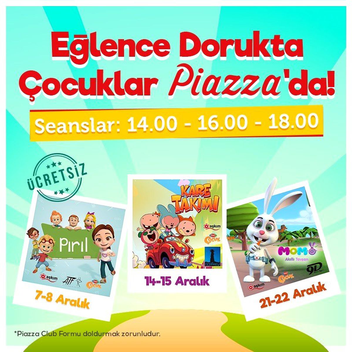 Çocuklar Piazza\'da eğlence dorukta