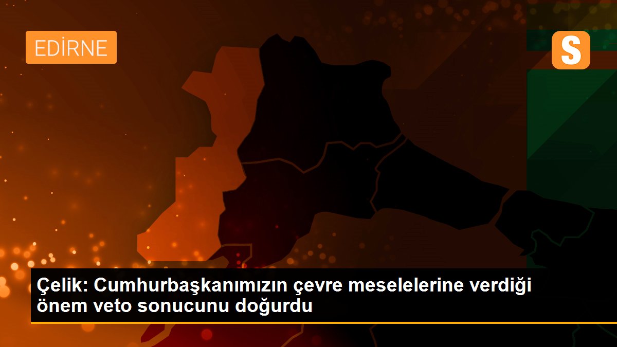 Çelik: Cumhurbaşkanımızın çevre meselelerine verdiği önem veto sonucunu doğurdu