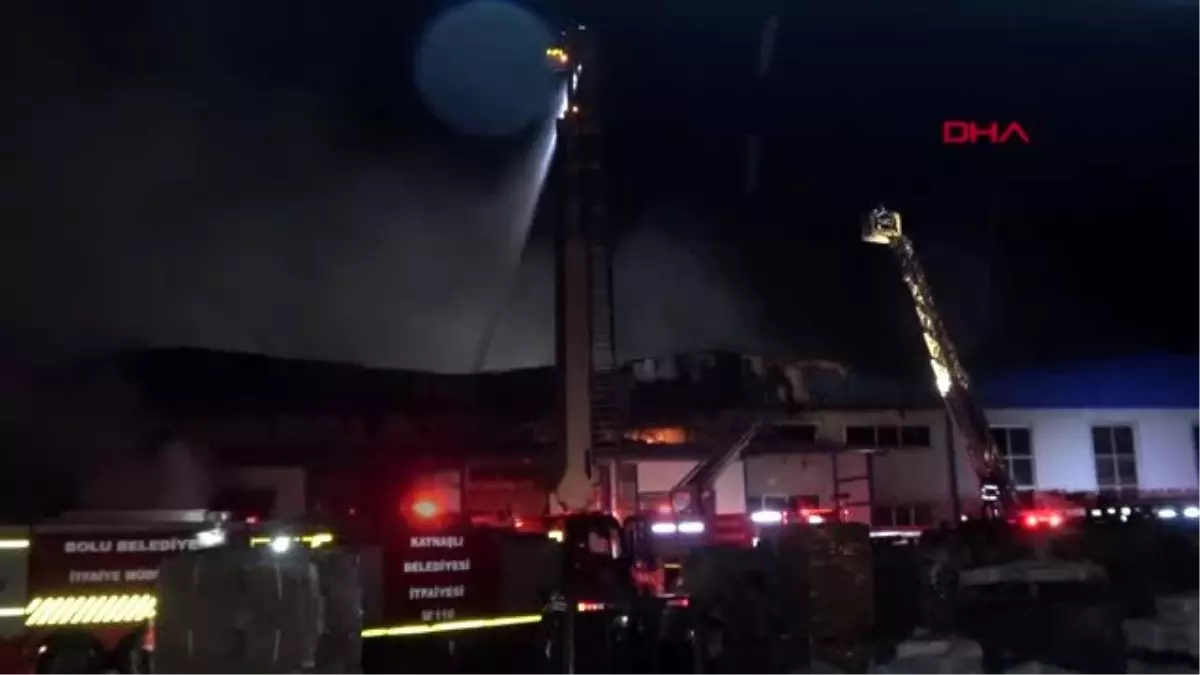 Düzce\'de fabrikada yangın