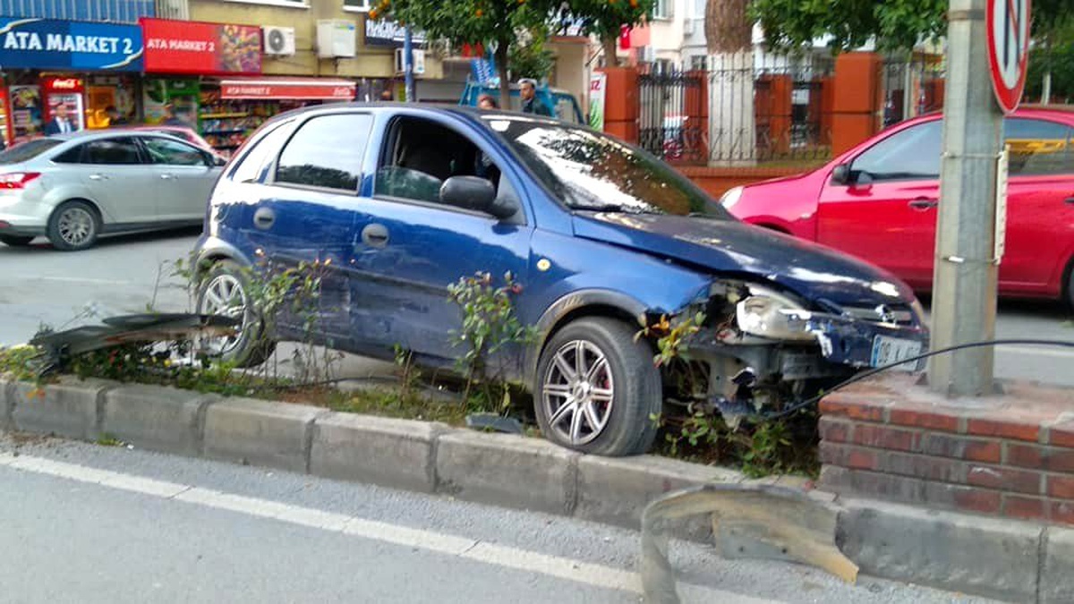 Kazayı engellemek isterken kaza yaptı