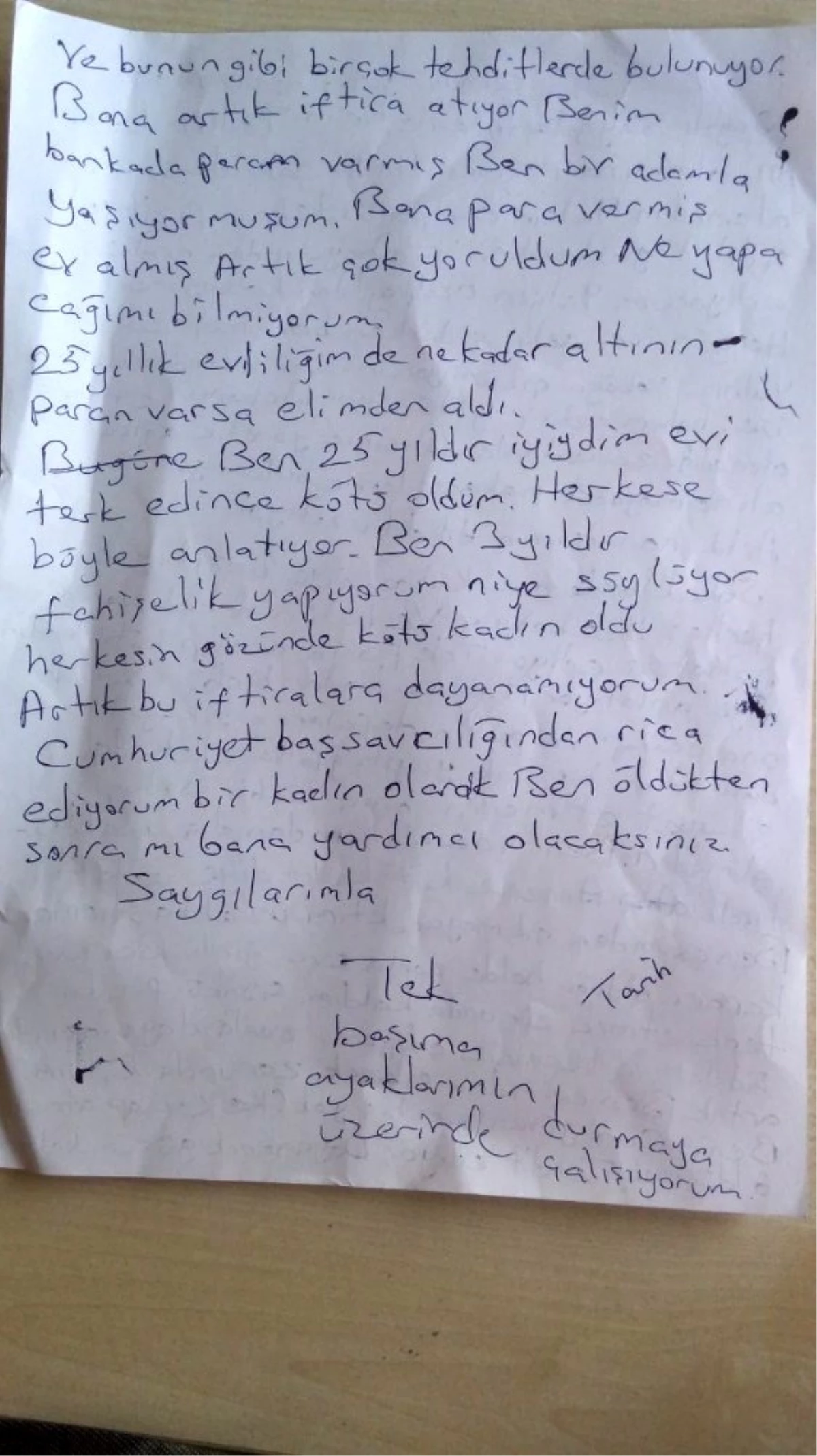 Öldürülen Ayşe Tuba Arslan\'ın yeni bir şikayet dilekçesi ortaya çıktı