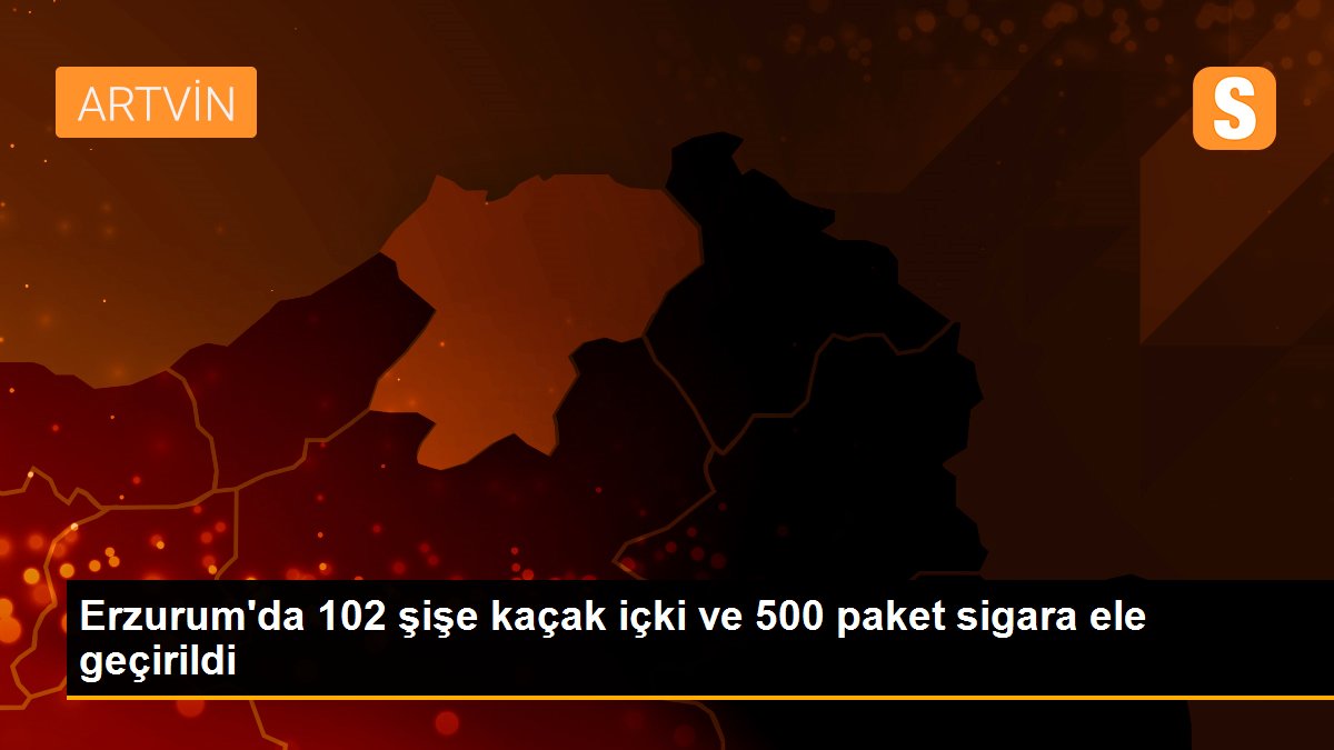 Erzurum\'da 102 şişe kaçak içki ve 500 paket sigara ele geçirildi