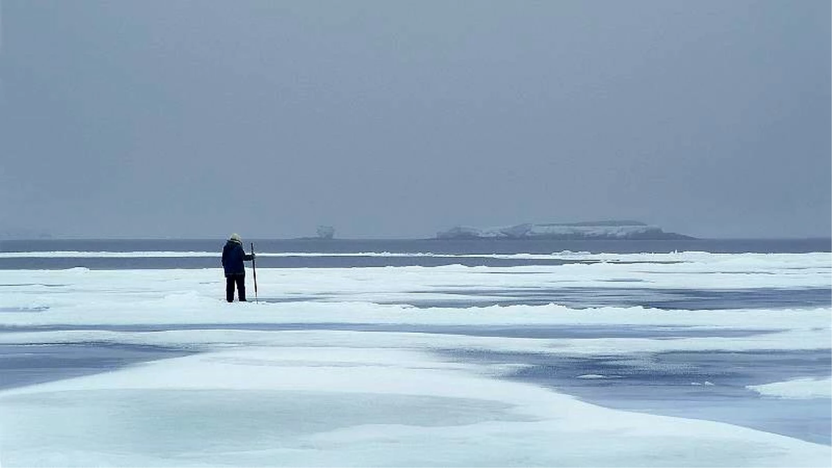 Kuzey Kutup Bölgesi\'nde ince buz üzerinde yürümek