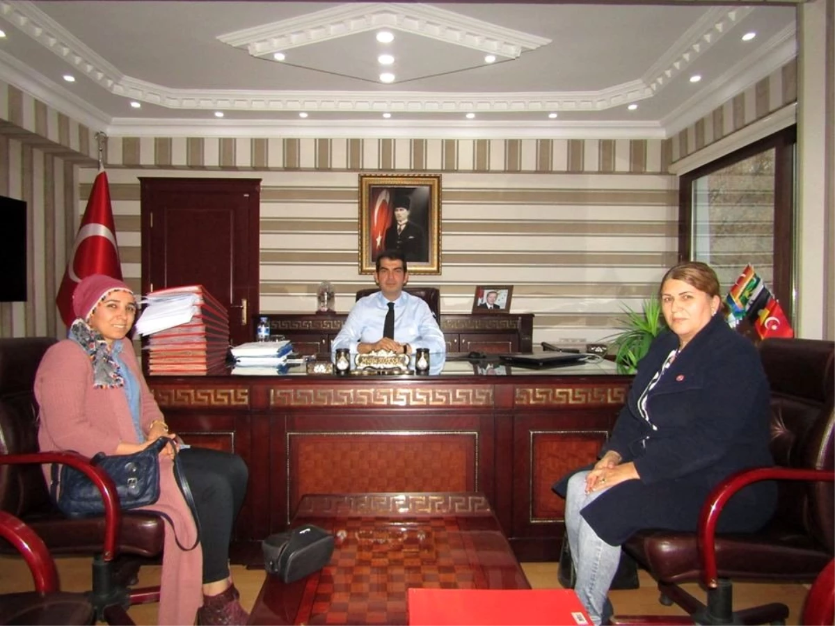 MHP\'li Başkan Asiye Bulundu, Kaymakam Köksal\'ı ziyaret etti