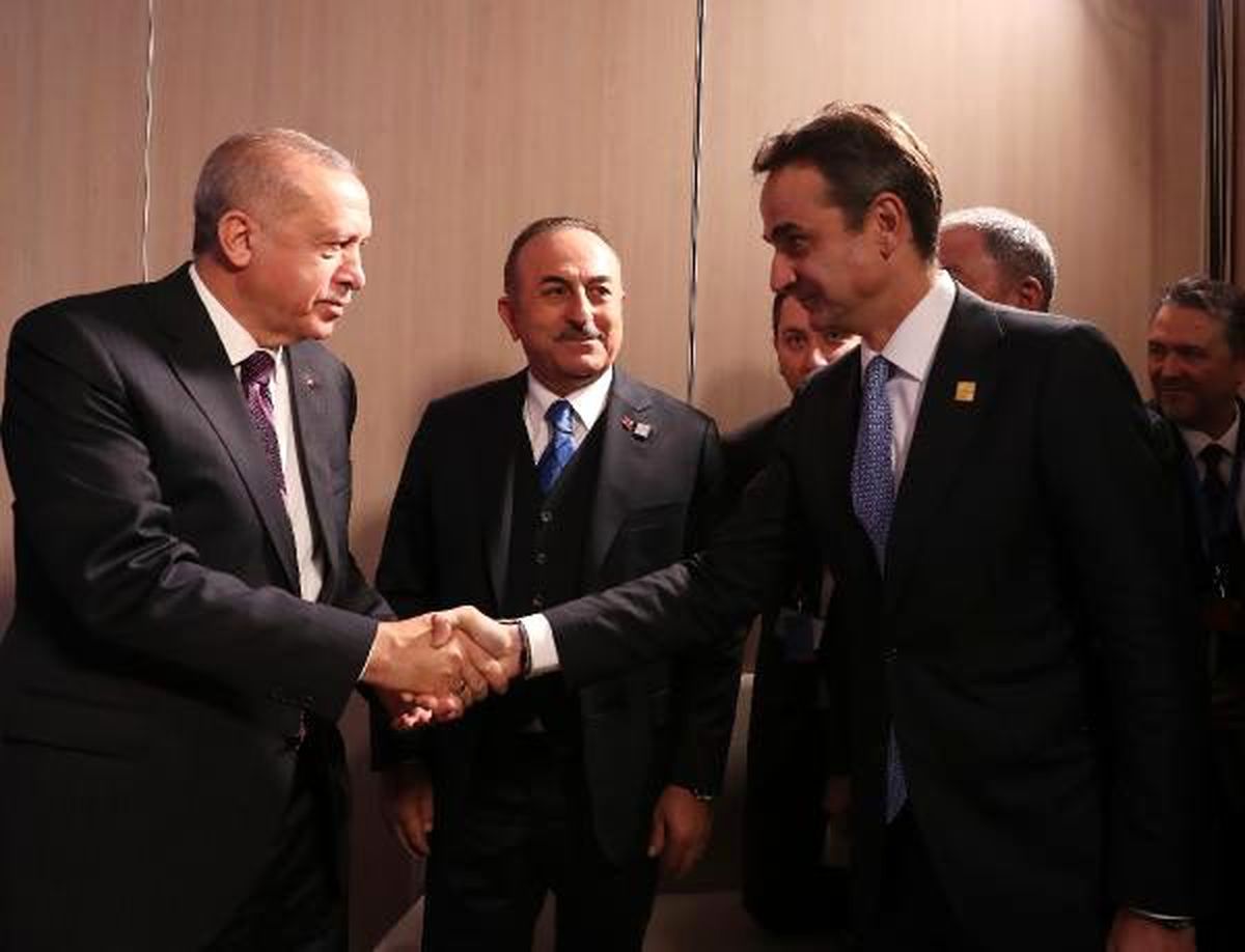 Erdoğan, Yunanistan Başbakanı Kiriakos Miçotakis\'i kabul etti