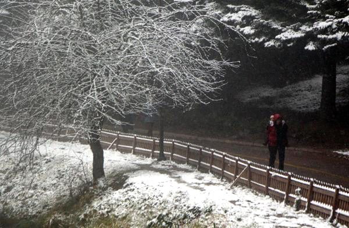 Gölcük Tabiat Parkı\'nda beyaz güzellik