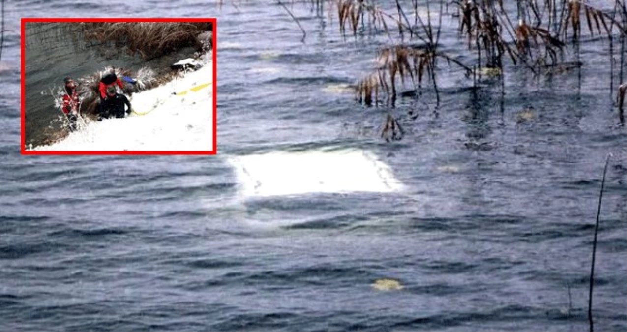 Kontrolden çıkan otomobil göle uçtu: 2 kişi yüzerek kurtuldu