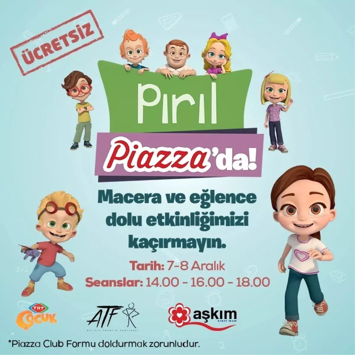 Şanlıurfa Piazza\'da çizgi film kahramanları minikleri bekliyor