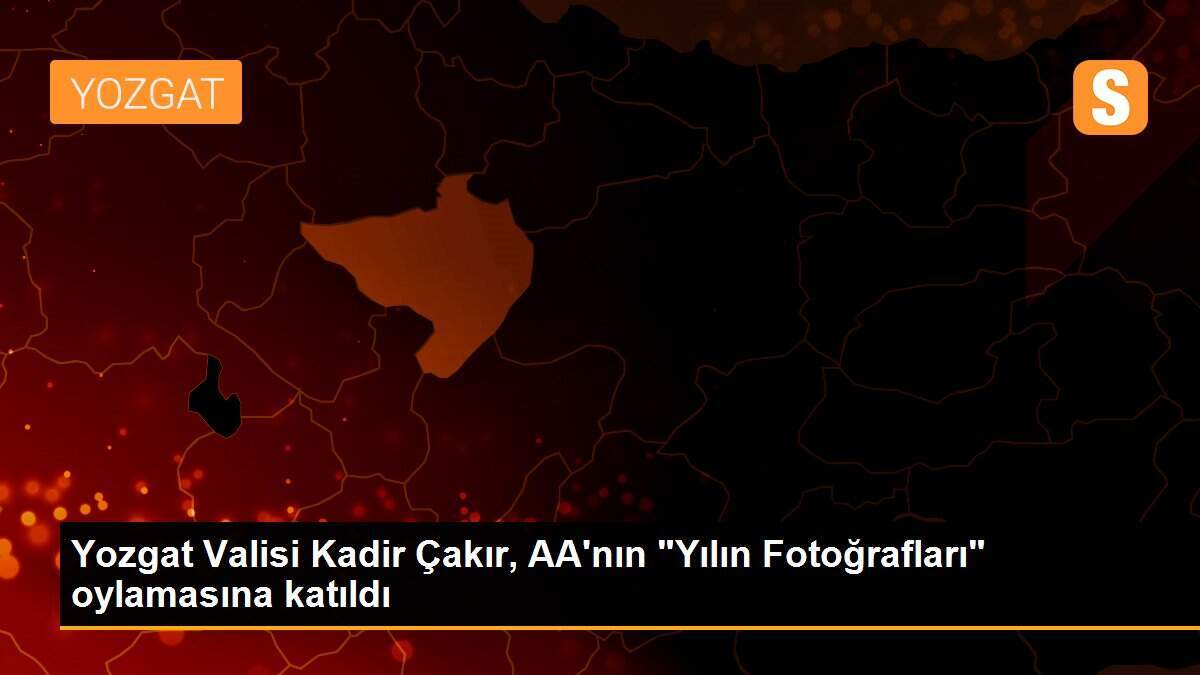 Yozgat Valisi Kadir Çakır, AA\'nın "Yılın Fotoğrafları" oylamasına katıldı