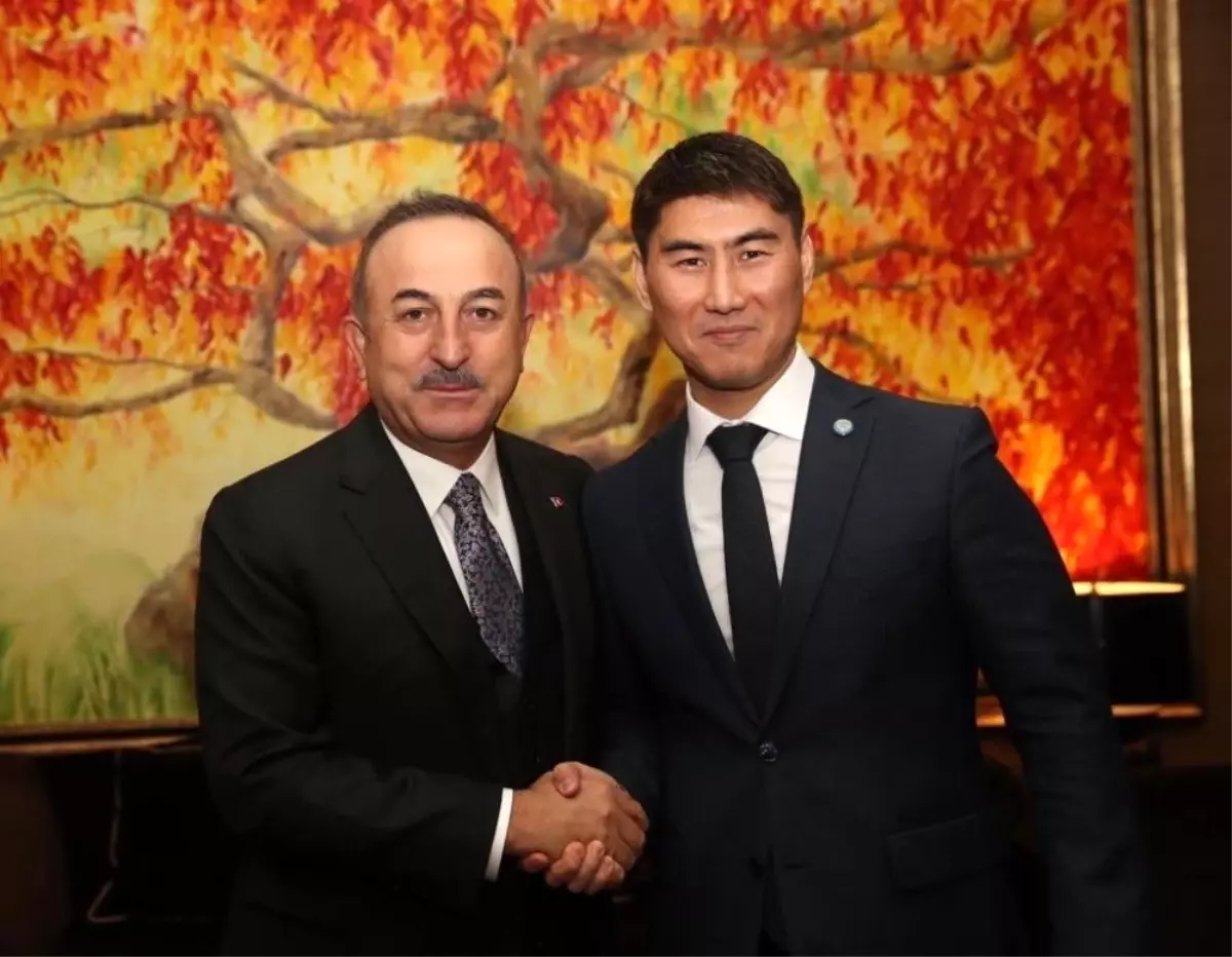 Bakan Çavuşoğlu, Kırgız mevkidaşı Aidarbekov ile görüştü