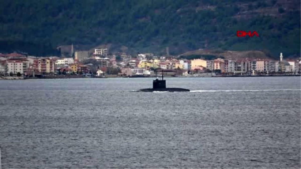Çanakkale rus denizaltısı \'novorossiysk, akdeniz\'e iniyor