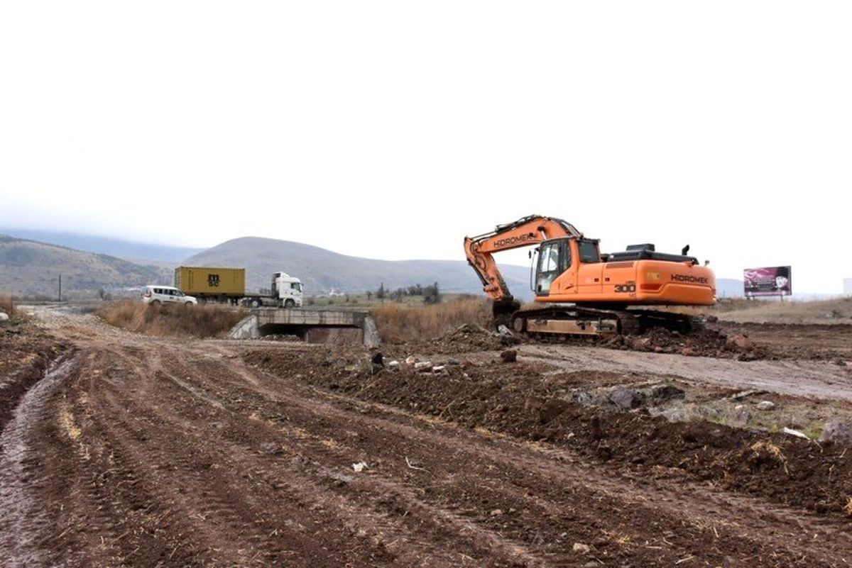 İnönü\'de bağlantı yolu çalışmaları başladı