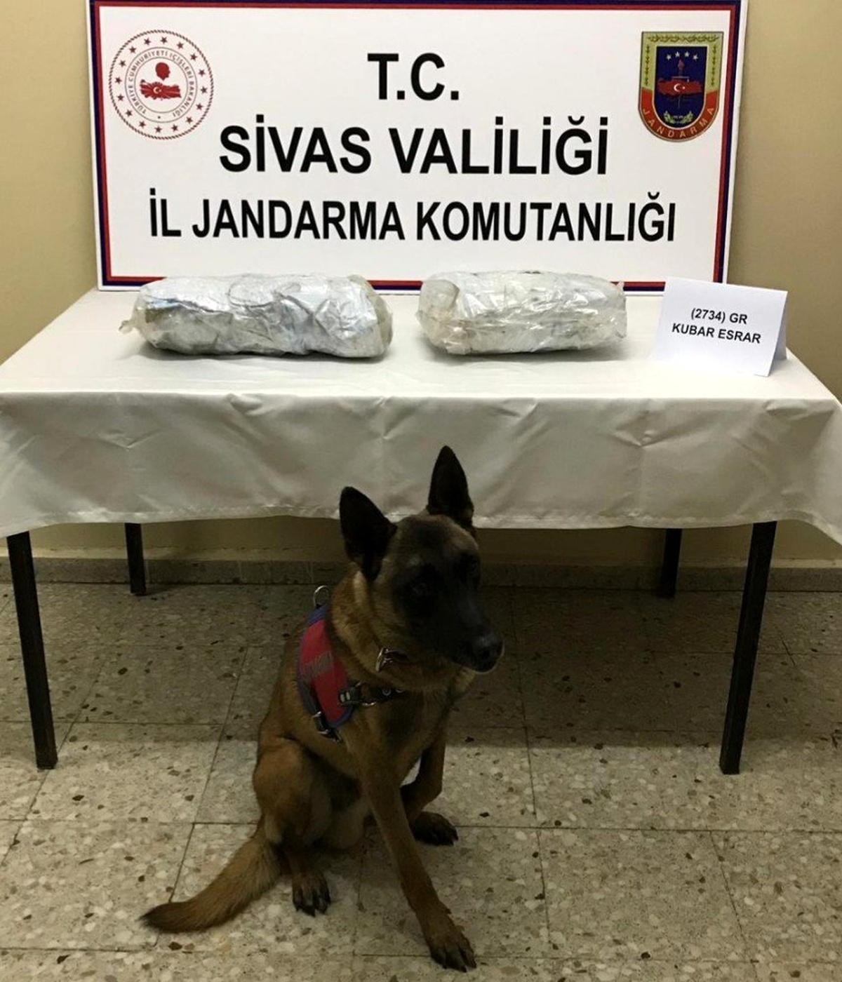 Sivas\'ta 3 kilo 155 gram esrar ele geçirildi
