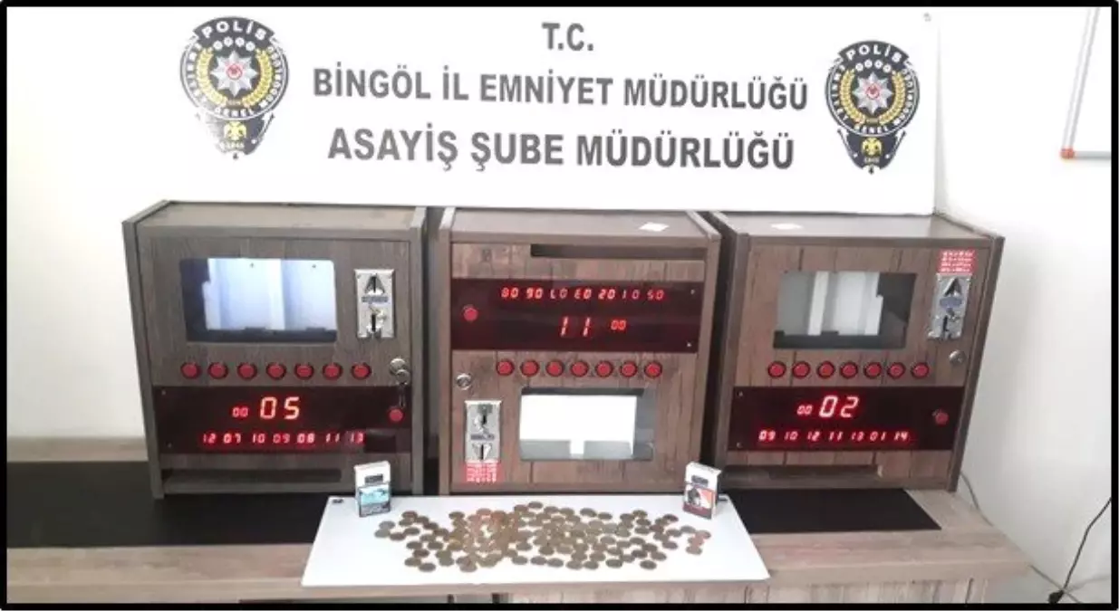 Bingöl\'de 10 adet kumar oyun makinesi ele geçirildi