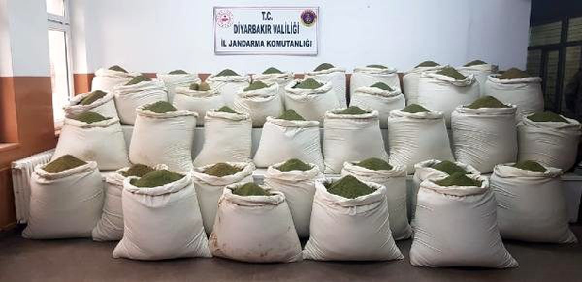Lice\'de 1 ton 97 kilo esrar ele geçirildi