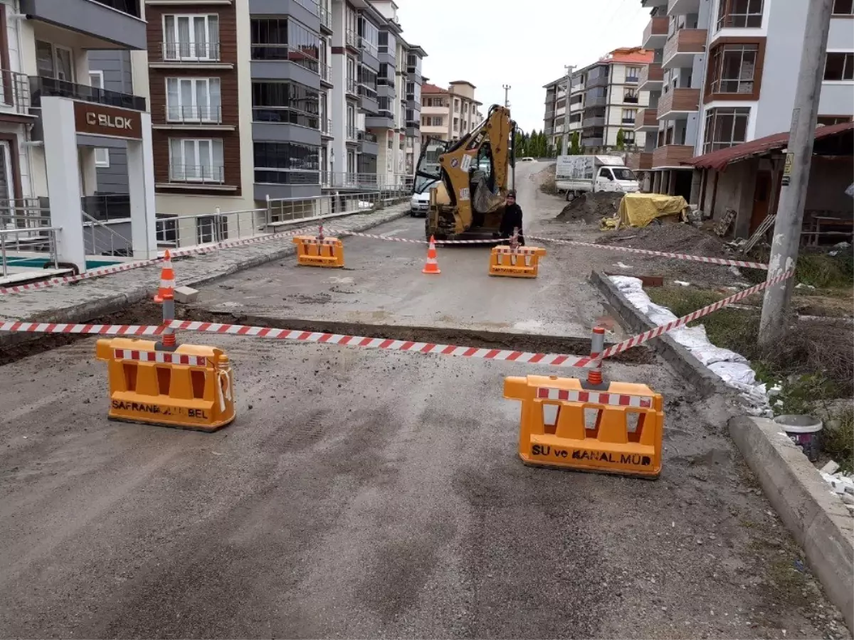 Safranbolu\'da drenaj hattı çalışması