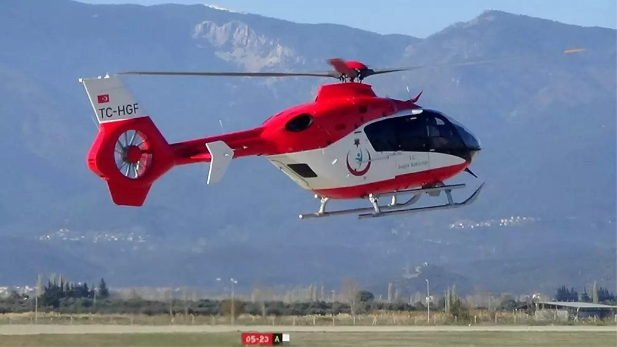 Septik şok geçiren hastaya helikopter ambulans ile sevk