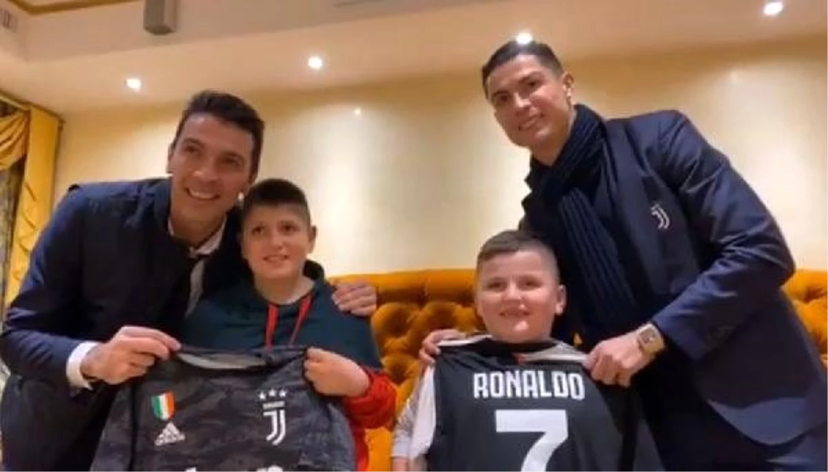 Ronaldo ve Buffon\'dan Arnavut çocuklara sürpriz
